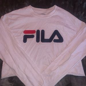Fila Long-Sleeve Crop Top